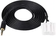 EVTSCAN 4.7ft Car Audio AUX Cable Adapter, 3.5mm Jack Male to CD Interface Male Cord, for MZD 2 3 5 6 M3 M6 MX5 RX8 2006-2013 Older Car Models CD Player