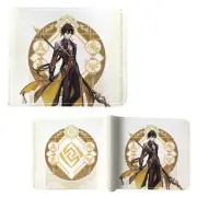 New Zhongli Poster GENSHIN IMPACT BiFold Wallet Credit Card Billfold