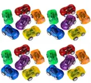 LOT OF 24 MINI PULL BACK CARS 2.25" PARTY FAVOR, GOODY BAGS, TREAT BOXES, TOY