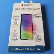ZAGG Glass Elite Visionguard+ Screen Protector for iPhone 12, 12 Pro, 11, & XR