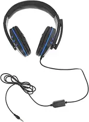 OSOLADY Gaming Headphones with Noise Reduction Mic Flexible Headband for Pro Comfortable Earmuffs Volume Control for Enhanced Gaming Blue