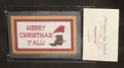 Welcome Mat - Merry Christmas Cowboy Boot Y'All 1:12 Carpet Rug House Door Mini