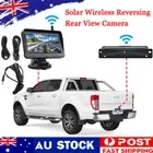 4.3" Monitor Solar Au License Plate Backup Wireless Camera Car Reverse Rear View