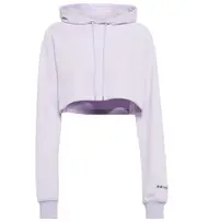 [Adam Selman Sport] Adam Selman Sport Cropped cotton-blend hoodie AU 14 purple