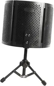 Kisangel 1 Set Durable Microphone Isolation Shield with Angles Noise Reduction for Recording Stage Internet Cafe and Broadcasting