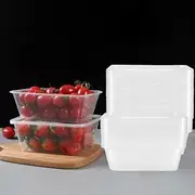650mL Takeaway Container with Lids,BPA Free,Can be refrigerated and microwaved Sealed and leak-proof, it is utilized for restaurant takeout, picnic, fruit and snack takeout（50 set）