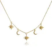Culturesse Jayla Celestial Beauty Necklace Women's 18K Gold Plate Jewellery