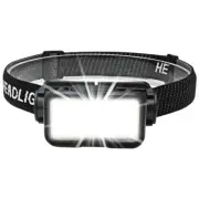 COB LED Headlamp Head Torch Motion Sensor Rechargeable Camping Headlight 6 Modes