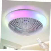 16" RGB Dimmable Led Ceiling Fan, Enclosed Ceiling Fan with Light, Modern