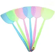 6 Pcs Plastic Fly Swatter Manual Swat Pest Control with Long Handle Assorted AU