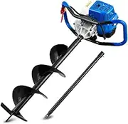 PowerBlade PD750 52cc 2-Stroke Petrol Post Hole Digger, 200mm Auger w/ 600mm Extension Shaft