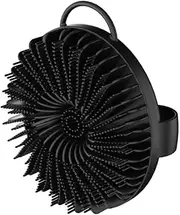 Silicone Body Scrubber for Men & Women,Body Scrubber Exfoliator,Shower Loofah Mens Shower Body Scrubber,Bath & Body Brushes (Black, 10.5cm*5.5cm)