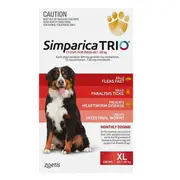 Simparica Trio Flea & Tick Control for Dogs 40.1-60kg Red - 2 Sizes