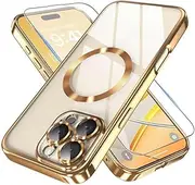All in one Case + Screen Protector for iPhone 16 Pro Max Case with Lens Protector and Tempered Glass Protector