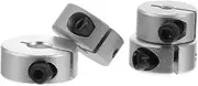 MUCKLILY 4 Pcs Aluminum Split Collars Lightweight Retaining Rings for Precision Machinery Dirt Resistant Fasteners with Comfortable Grip for Food Packaging Printing Applications