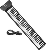 UPKOCH 61-key Roll-up Piano Portable Electronic Keyboard Hand Rolled Piano for Boys and Girls Adults 128 Sounds Recording Wireless Connection