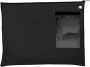 BankSupplies Canvas Interoffice Mailer, 14 oz. - 14W x 11H - Black - Transit Bag - Large Zipper Bag with Grommet - Use with Padlock or Zip Tie for Security - Interoffice Mail Bag