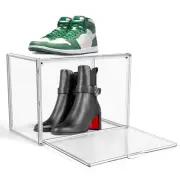 X-Large Clear Plastic Boxes for Big Shoes, Acrylic Sneaker Shoe Display Case ...