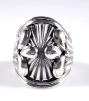 Derrick Gordon Navajo Sterling Silver Saddle Band Ring Concho Style Handmade