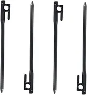 Mipcase 4pcs Durable Iron Camping Tent Pegs Ground Nail Stakes for Outdoor Use Lightweight and Wear Resistant for Tents Awnings and Canopies