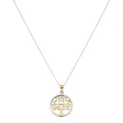 New 9ct 2 Colour Gold Tree Of Life & 18" Chain Necklace 455mm(18") 9ct gold F...