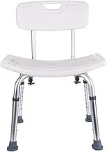 FFSPIIO Economy Shower Chairs, for Larger Users Bariatric Rated Bath Seat Elderly Disabled Adjustable Shower Bench Shower Chair