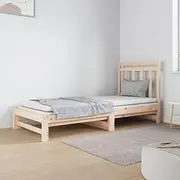Pull-Out Sofa Bed | Wooden Frame | Guest Portable Sleepover Bed | Beds Bedroom Foldable Base Frames (Without Mattress) 186 Characters