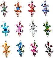 TEHAUX DIY Gecko Pendant Charm Pcs Alloy Charms for Necklace Bracelet DIY Jewelry Making Fashion Accessories