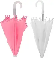 minkissy 2pcs Miniature Dollhouse Umbrella Mini Doll Umbrellas for Rainy Days for Dress Up Party Decorations Home Accessories