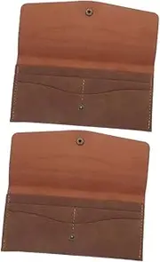 [Ipetboom] 2pcs Retro Style RFID Card Slots Vintage Wallet Id Credit Card Holders Men Women