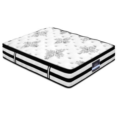 Giselle DOUBLE Mattress Bed Euro Top Pocket Spring 5 Zone Firm Foam 34CM Thick