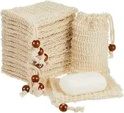 4 Pieces Soap Saver Bag Natural Sisal Exfoliating Soap Pouch for Foaming and Drying The Soap Bars Shower Soap Bag