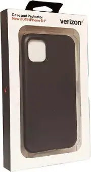 Verizon Rugged Phone Cover Case + Screen Protector for Apple iPhone 11 - Black