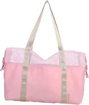 WOFASHPURET Summer Fashion Beach Bag Girls' Sports Travel Shoulder Bag Mesh Island Swimming Portable Outdoor Clothing Holder