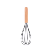 2pcs Beechwood & Silicone Whisk Charcoal