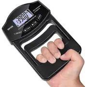 Grip Strength Tester, 396lbs/180kg Digital Hand Dynamometer Grip Strength Meter Usb Lcd Screen Hand black