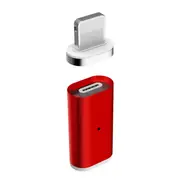 2PCS LED Mini Magnetic Type-C Adapter For Huawei P20 Xiaomi mi8 Pocophone f1 Oneplus 6T S9 Note9 RED COLOR