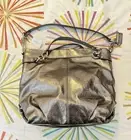 COACH Brooke Handbag Leather Pewter Silver Metallic Hobo Bag Purse F17165 NWT