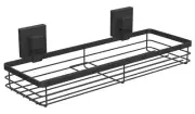 Fusion-Loc BATHROOM SUCTION SHELF 400x100x155mm Holds Up To 26kg MATTE BLACK