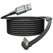 USB to USB C Cable 10ft, 60W USB A to USB C Fast Charging Cable, Right Angle ...