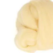 55g Colored Needle Felting Wool Roving Sewing Trimming Wool Yarn(Cream)