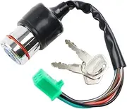 Ignition Switch Pit Dirt Bike Ignition Switch Electric Key Lock Starter 6 Pin Wires Fit for ATV Go Kart Motorcycle Quad Motorcycle Ignition Switch Lock