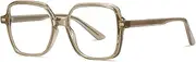 [TYUVIVO] Fashion Women Luxury Glasses Frame Spring Hinge Men Clear Anti-blue Light Retro Rivets Frame