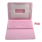 Wireless Bluetooth Keyboard PU Leather Case Stand For Apple iPad Air - Pink