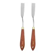 2pcs Painting Palette Knife 2.68" x 0.67" Stainless Steel Flat Blade
