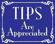 AV Business Decals, Tips are Appreciated Sticker, Support Local Business Vinyls, Tip Your Waiter, Waitresses Store Stickers for Cars, Laptop, Back Windows, and RVs (Blue)