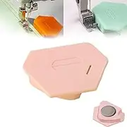 Sewing Machine Multi-Purpose Tool Polygonal Strong Magnetic Gauge, Magnetic Seam Guide for Sewing Machine, Hemmer Guide with Scale Universal Sewing Accessories (Pink)