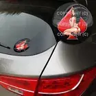 Premium Heavy Duty Round 3M Custom Flat Window Sticker - Pin Up Red Spade