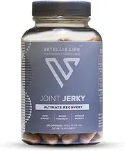 Vatellia Life New from Joint Jerky | Skin, Bone and Joint Health | Supports Brain Function, Calcium Absorption, Vitamin K2, Plus B12, Vitamin E | 60 Day Supply-120 Count | Supplement for Men and Women
