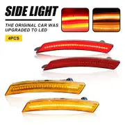 4PCS/Set For Mini Cooper 2007-13/14 Amber/Red Full LED Side Marker Lights (for: Mini)